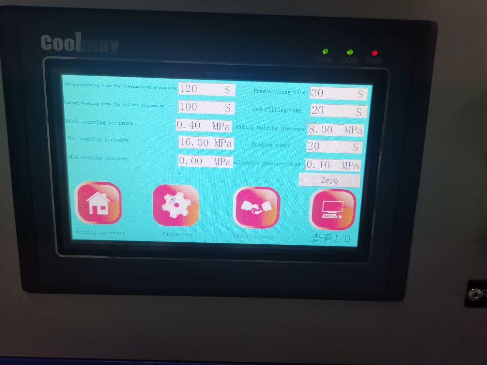 USUN Model:US-GBT two stage movable gas booster pump station with PLC touch screen for products leakage testing 