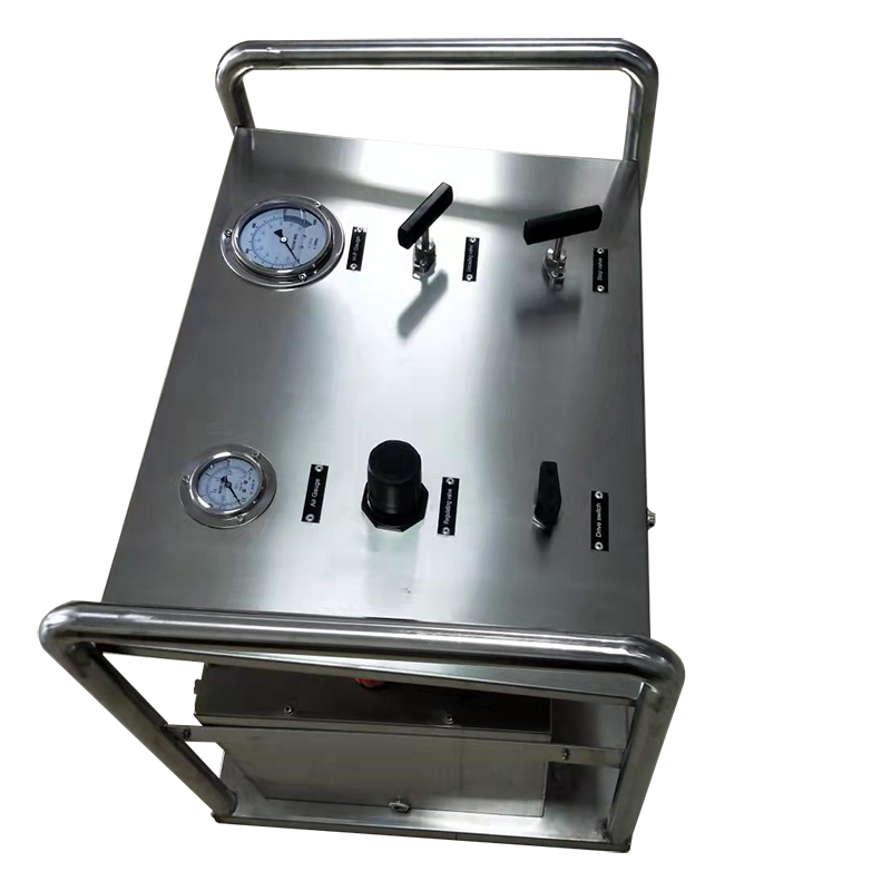 USUN Model:US-AT100 100：1 Maximum 80MPA customized air driven liquid pressure pump system for hose or valve testing 