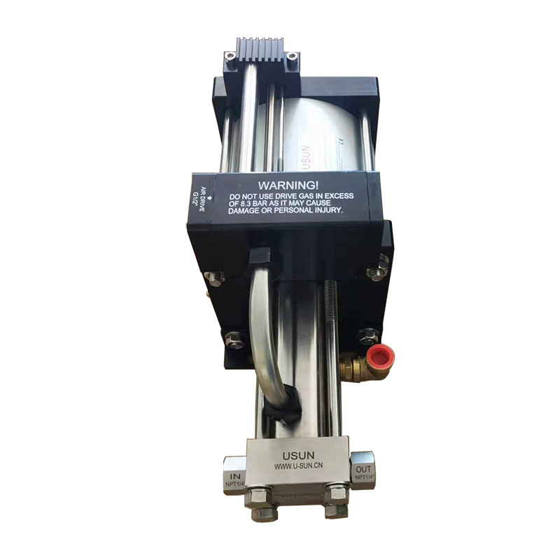 USUN Model:GB25-OL 100-200 Bar output 160mm driven single action pneumatic driven oxygen gas booster refilling pump for diving use 