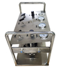 USUN Model:US-GBT Double stage air driven nitrogen gas booster testing pump system with high pressure regulator valve and SS frame