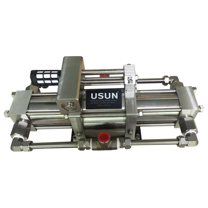 Customized USUN Model:AT04 Stainless Steel 316 Drive Maximum 30 Bar Output Pipeline Pneumatic Driven Hydro Test Pump for Hose or Tubes