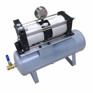 USUN Model:AB02-B 8-16 Bar output 100 MM driven cost effective air pressure booster pump with 20 L air tank and high pressure regulator 