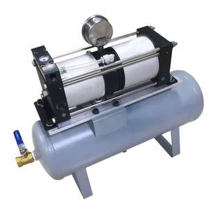 USUN Model:AB02-20L 8-16 Bar Output 100 MM Driven Cost Effective Air Pressure Booster Pump with 20 L Air Tank And High Pressure Regulator 