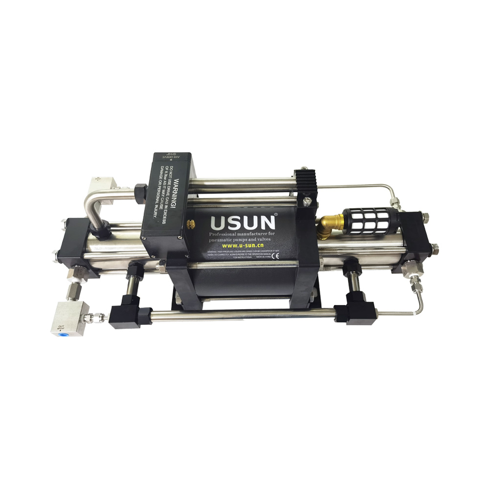 USUN Model:GBD 160mm Driven Double Acting High Pressure Nitrogen Gas Booster Pump for Charging Gas Cylinder 