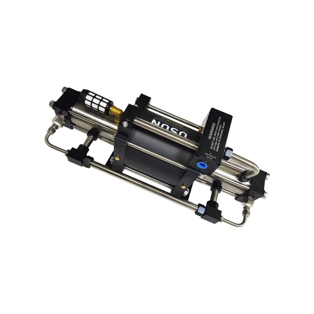 USUN GBT Series 160mm Driven Double Stage Pneumatic Air Driven Nitrogen Gas Booster Pump for Sale