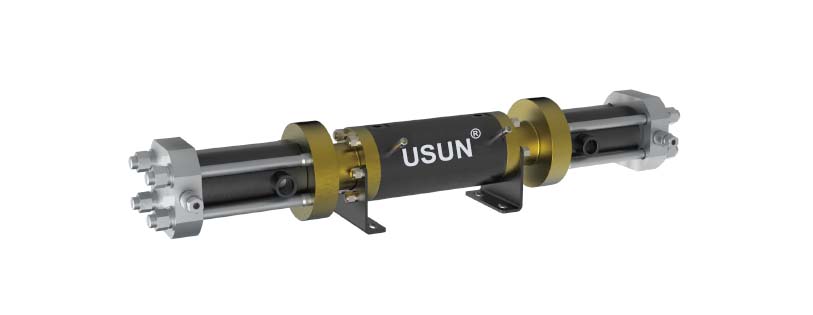 New Arrival USUN Model:HYD150-63 Double Action H-drive Similar Haskel Hydraulic Driven Hydrogen Gas Booster Compressor for Hydrogen Station Refilling 