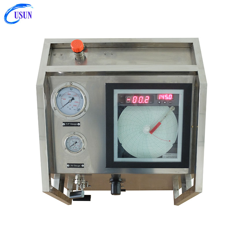 USUN Model:US-AT-C High pressure double action air driven hydraulic or oil pump system with circular chart recorder for oil and gas industry 