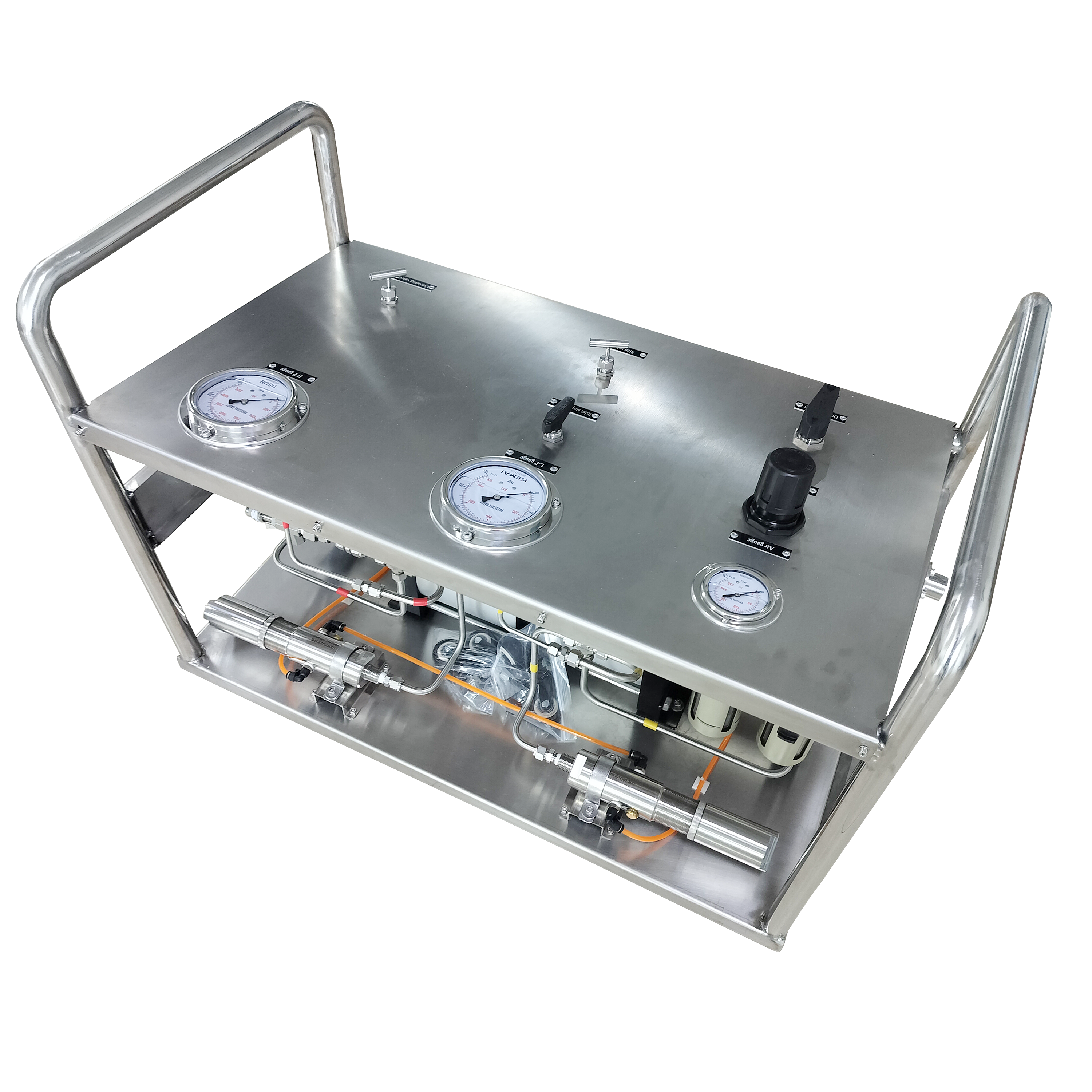 USUN Model:US-2GBT Stainless steel High pressure gas booster pump system with inlet gas filter and check valve