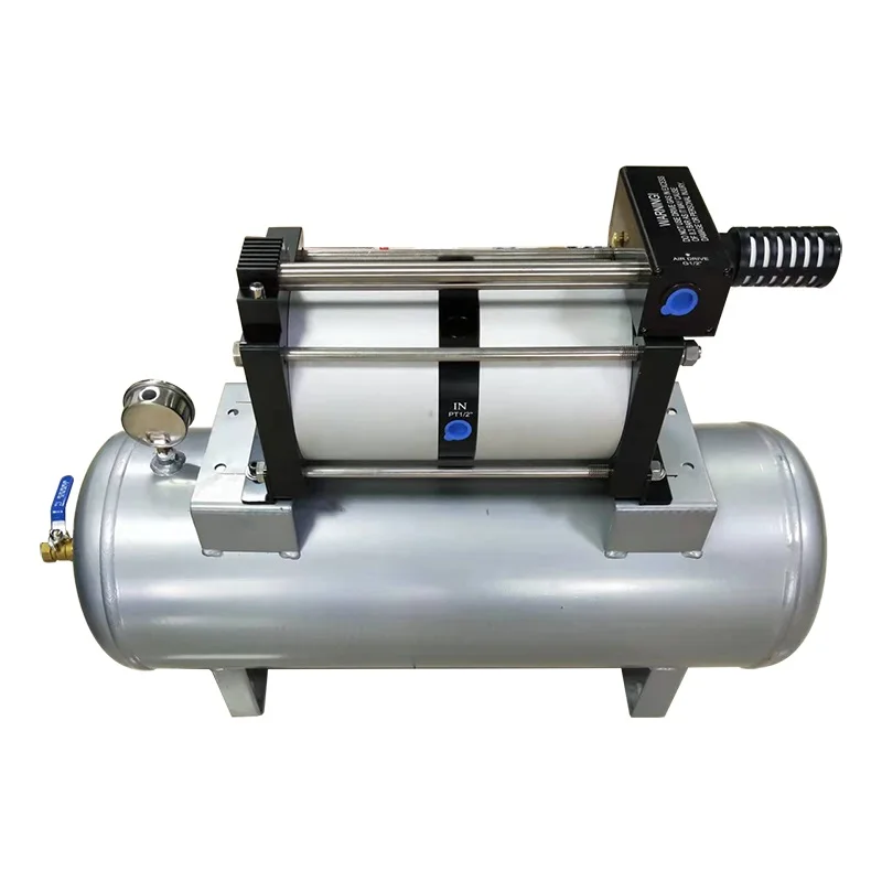 USUN Model:4AB02-20L 8-16 Bar output 160 MM driven high flow air driven pressure amplifiers with 20 L tank and High pressure regulator 