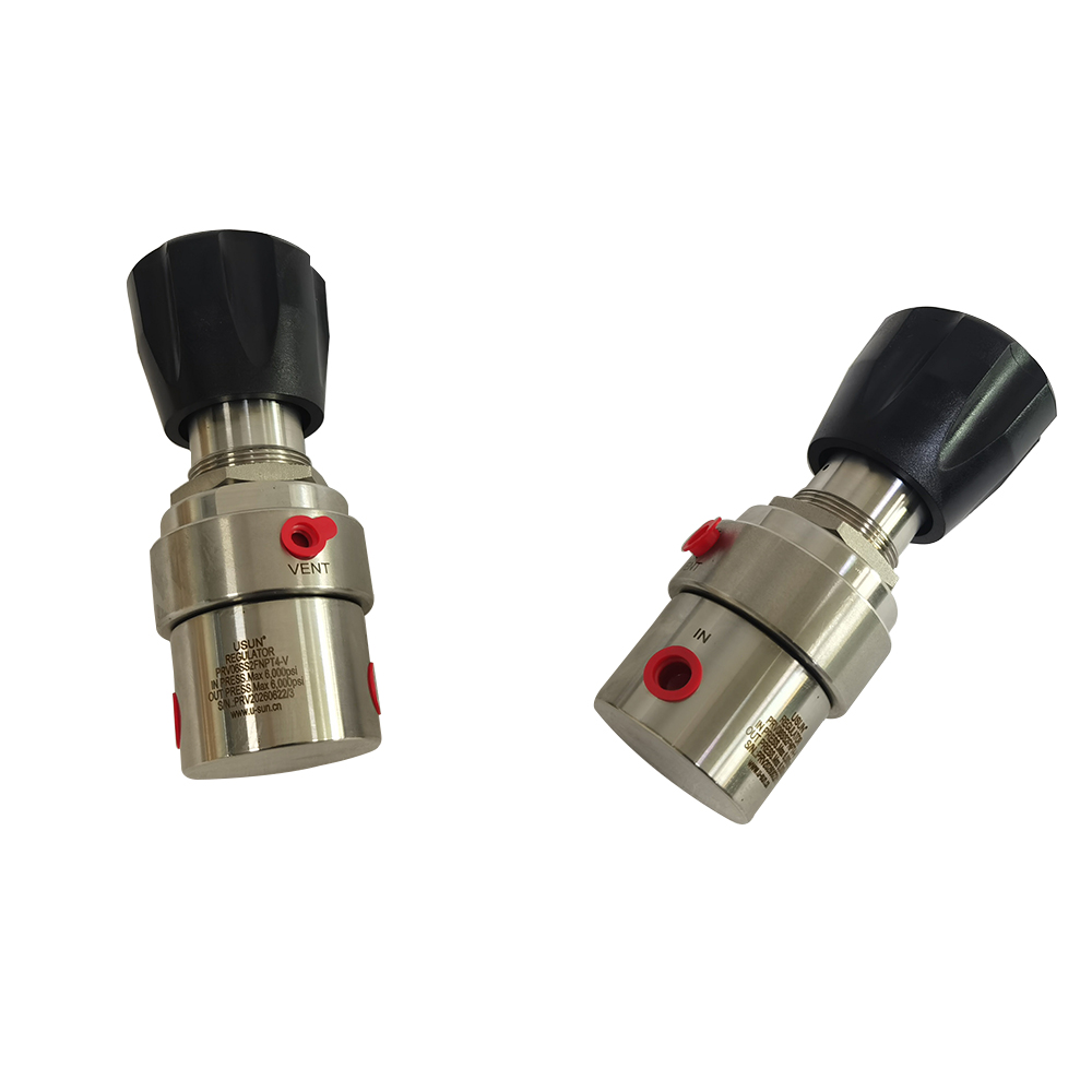 USUN Model:PRV06SS2FNPT4-V Similar Tescom Stainless Steel 316 High Pressure Hydraulic Or Gas Pressure Regulator Valve with Vent NPT1/4''