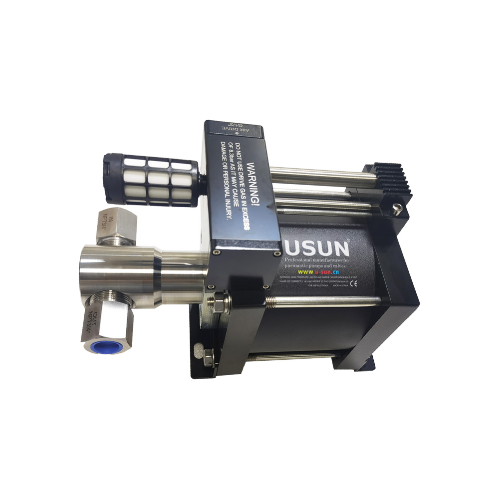 USUN Model:AH16-CO2 50-120 Bar 160MM Driven Single Head Pneumatic Driven Liquid CO2 Transfer Pump for Supercritical Extraction 