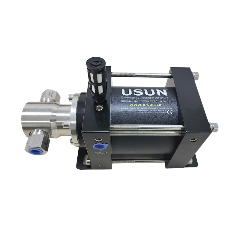 USUN Model:XH Serial Single Acting Small Size 100MM Driven Pneumatic Driven Hydraulic Test Pump