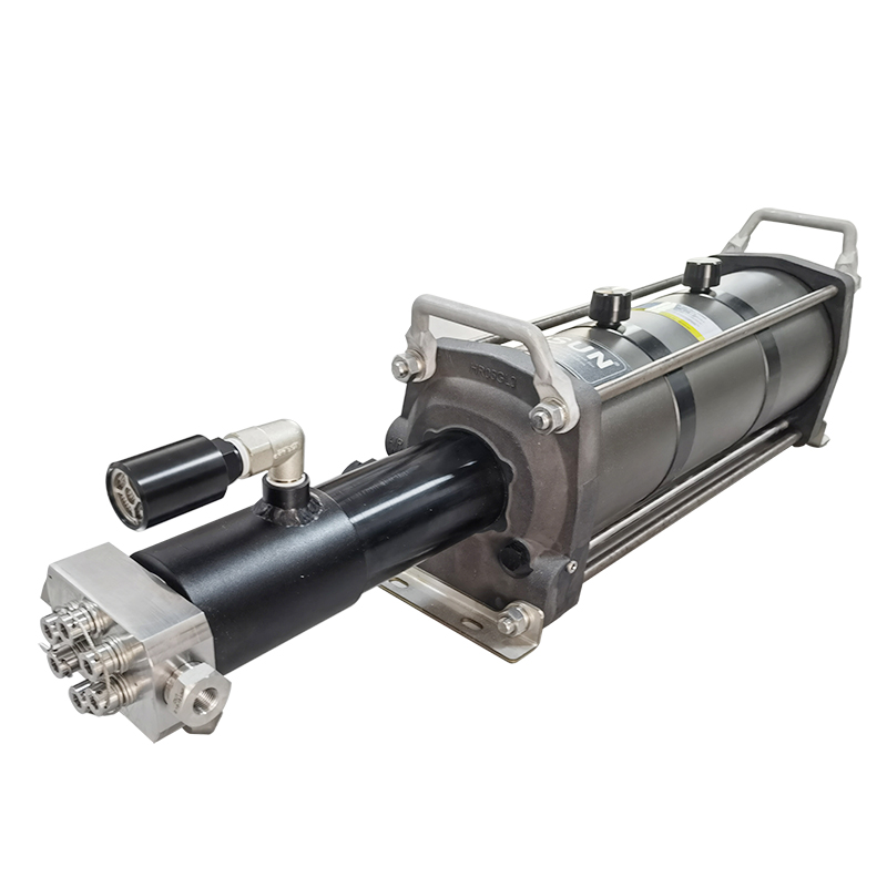 USUN Model:3AGB Triple drive Single action Ultra high pressure Pneumatic driven gas booster testing pump 