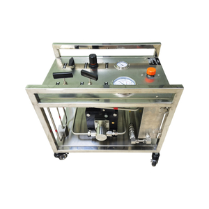 USUN Model:WS-AT Stainless Steel Frame Double Acting Air Driven High Pressure Hydro Testing Pump System
