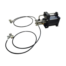 USUN Model:GB40-OL 150-300 Bar Output 160mm Driven Single Action Pneumatic Driven Oxygen Gas Booster Pump with Inlet And Outlet Hoses for Scuba Diver 