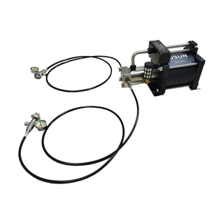 USUN Model:GB40-OL 150-300 Bar Output 160mm Driven Single Action Pneumatic Driven Oxygen Gas Booster Pump with Inlet And Outlet Hoses for Scuba Diver 