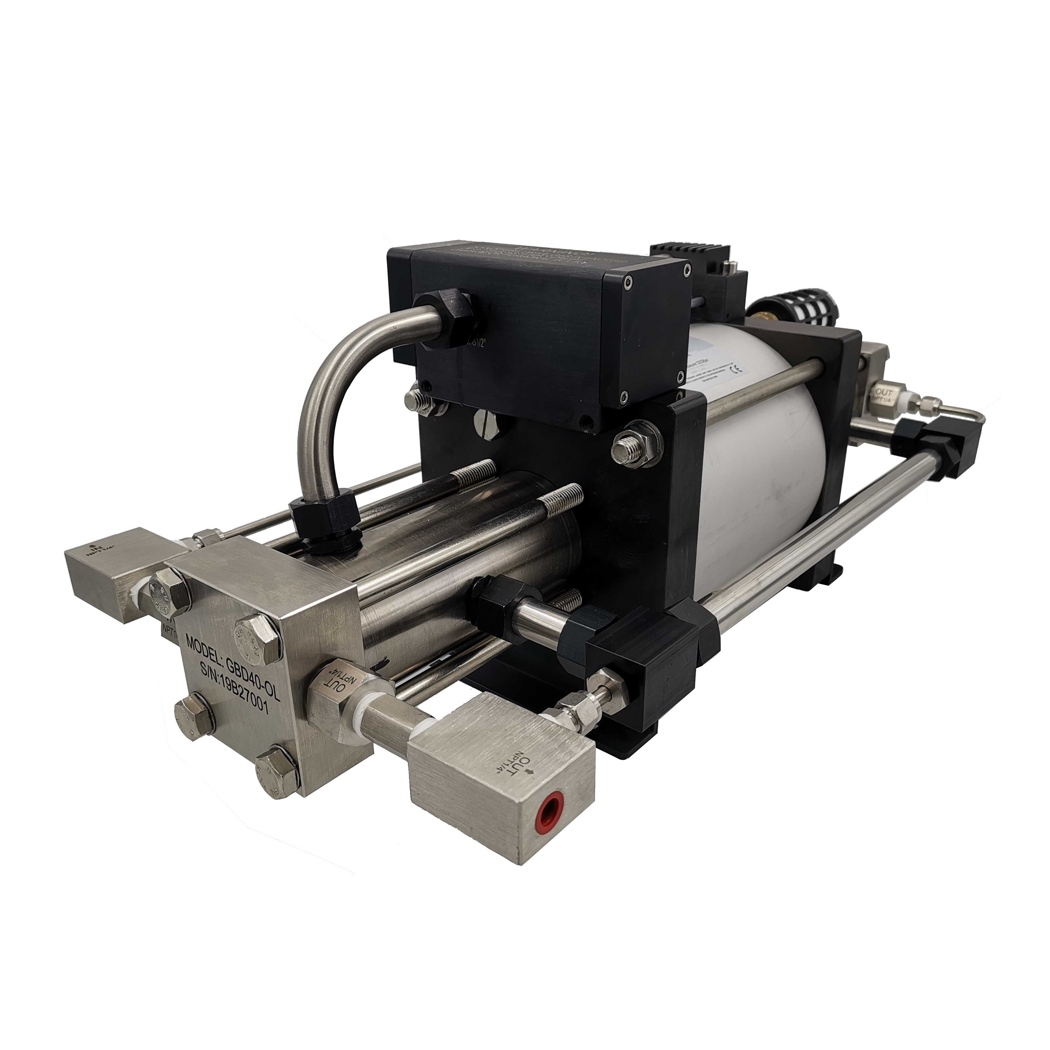 USUN Model:GBD40-OL 160mm driven double acting pneumatic driven oxygen gas booster pump for fast refilling oxygen cylinder 