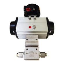 USUN Model:20BV-MF6A High Pressure 20K PSI Stainless Steel 316 Pneumatic Control Ball Valve with MF6 Ports
