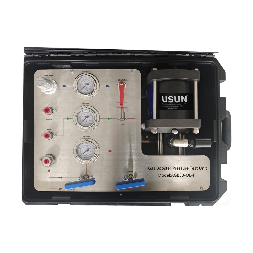 New Arrivals USUN Model:AGB30-OL -F Max.300 Bar Output Portable Air Driven Oxygen Gas Booster Pressure Test Unit 