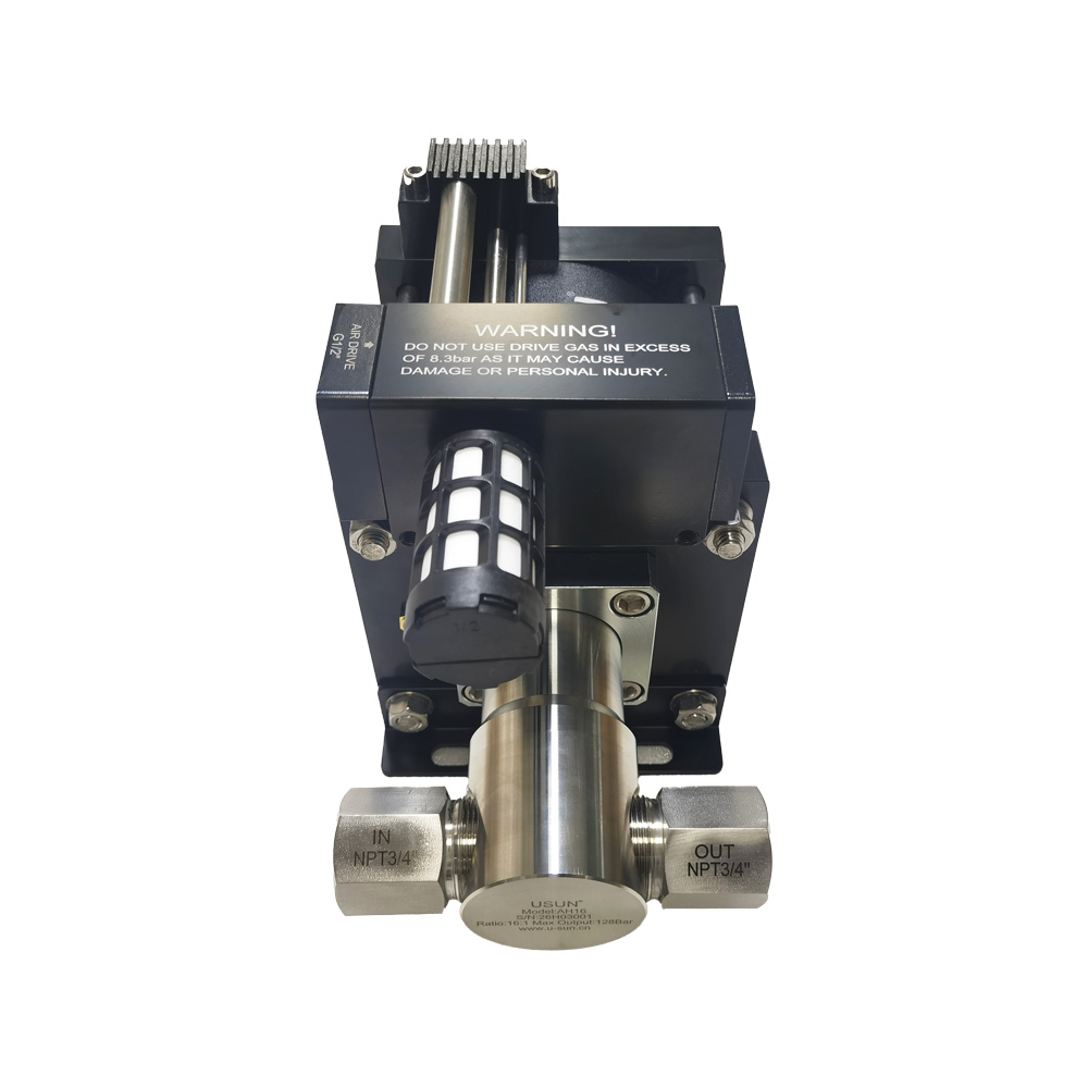 USUN Model:AH16-CO2 50-120 Bar 160MM Driven Single Head Pneumatic Driven Liquid CO2 Transfer Pump for Supercritical Extraction 