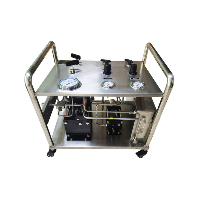 New Design USUN Model:WS-XH10/AH130 High And Low Pressure Double Air Driven Liquid Or Hydraulic Pump System for valve or vessel pressure testing