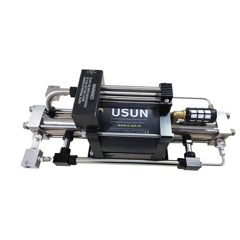 USUN Model:GBD 160mm Driven Double Acting Pneumatic Driven Gas Booster Pump for Faster Charging Gas Cylinder 