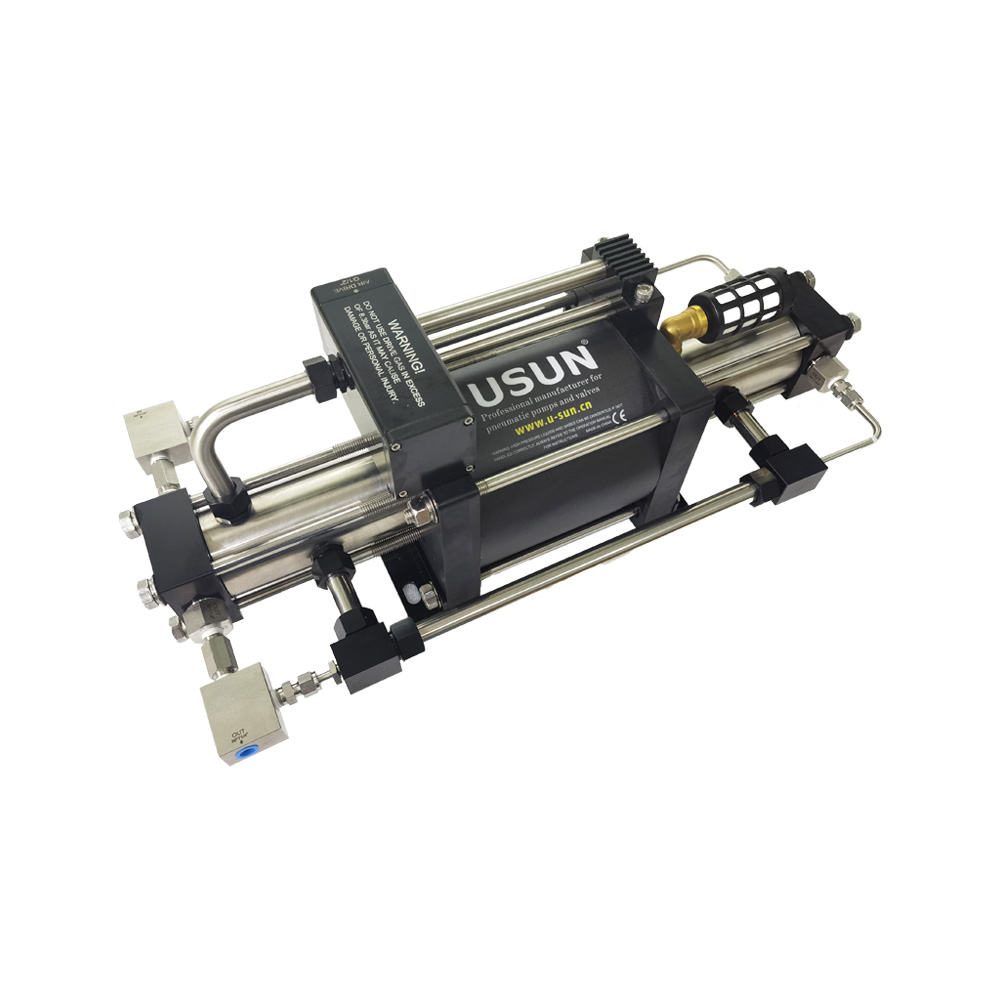 USUN Model:GBD 160mm Driven Double Acting High Pressure Nitrogen Gas Booster Pump for Charging Gas Cylinder 