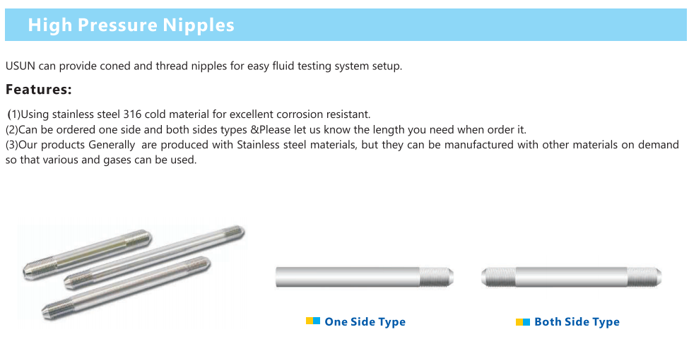 High pressure nipples -1