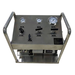USUN Model:US-2GB 160mm driven double head driven single action high pressure nitrogen gas booster pump system for valve testing 