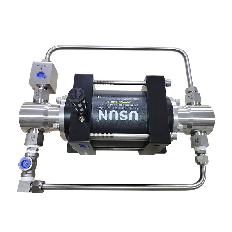 USUN Model:XT double head 100MM driven small size air driven hydrostatic test pump 