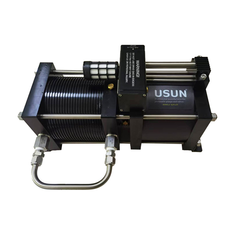 USUN Model:ZB1.5-2 160MM Driven Max 1.2 MPA Double Stage Pneumatic Driven Refrigerant Recovery Transferring Pump for R22 Refilling