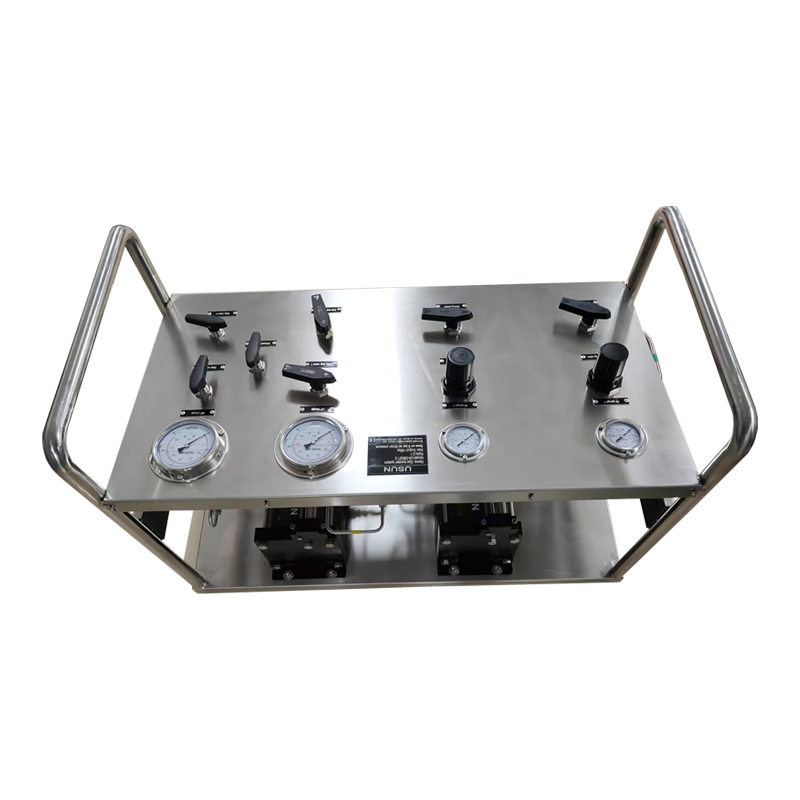 USUN Model:US-GB02T-2 Dual Air Driven Gas Booster Pump System with Two Pumps inside of Cabinet 