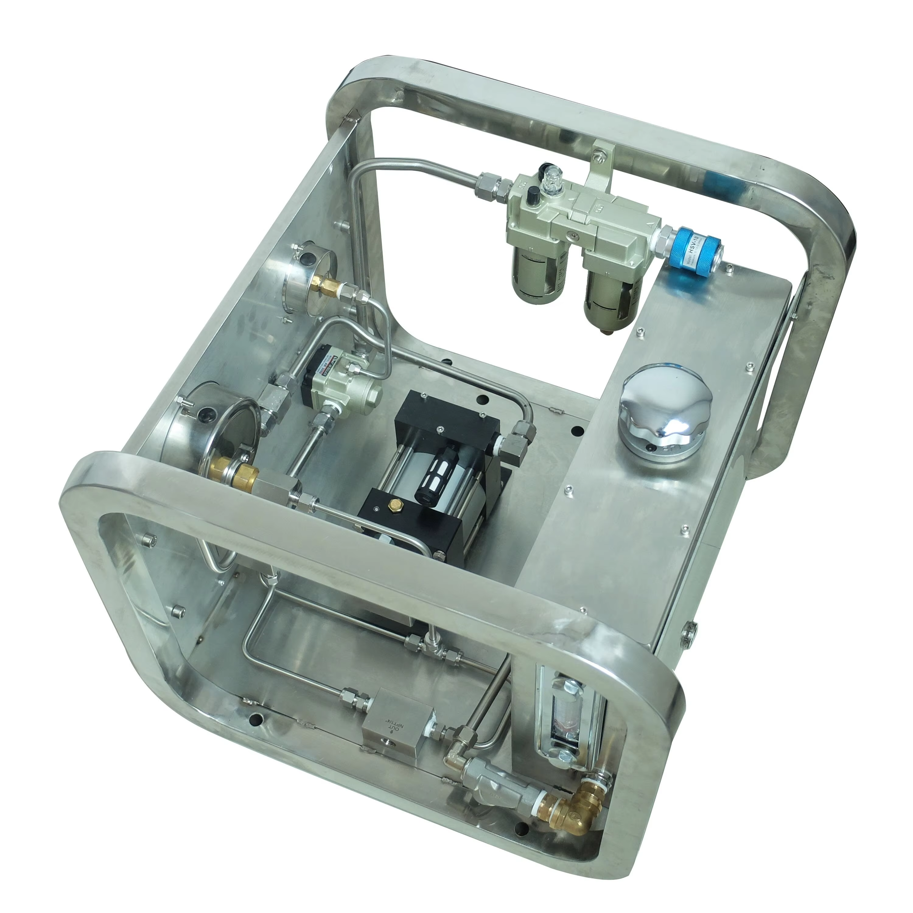 USUN Model:US- M Mini portable air driven hydraulic pump system for hose or tubes pressure testing 