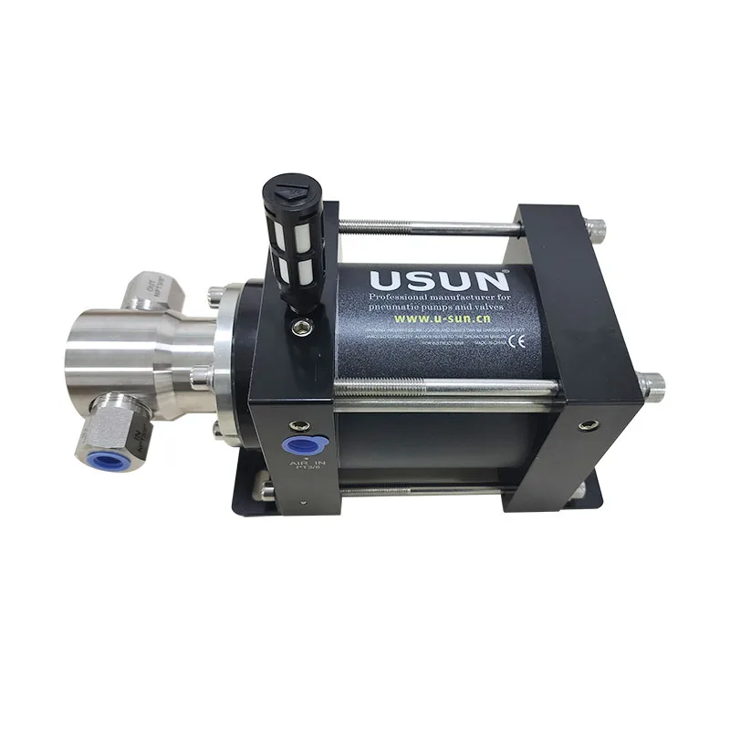 USUN Model:XH Serial Single Acting Small Size 100MM Driven Pneumatic Driven Hydraulic Test Pump