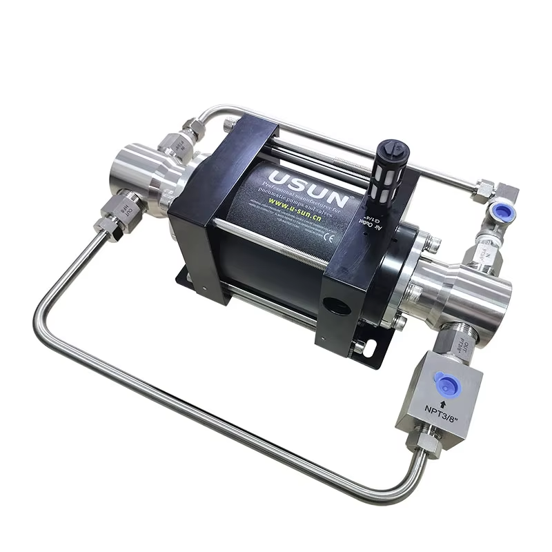 USUN Model:XT39/XT64/XT100 Double Acting 100MM Driven Small Size Air Driven Hydrostatic Test Pump 