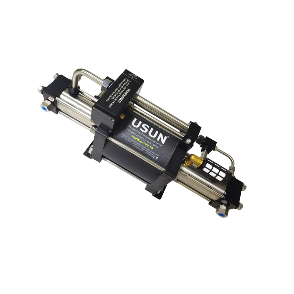 USUN GBT Series 160mm Driven Double Stage Pneumatic Air Driven Nitrogen Gas Booster Pump for Sale