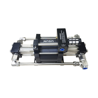 USUN Model:AT10-CO2 20-80 Bar Output Stainless steel piping Double Acting Faster Refilling Air Driven Liquid CO2 Transfer Pump for Fire Extinguisher