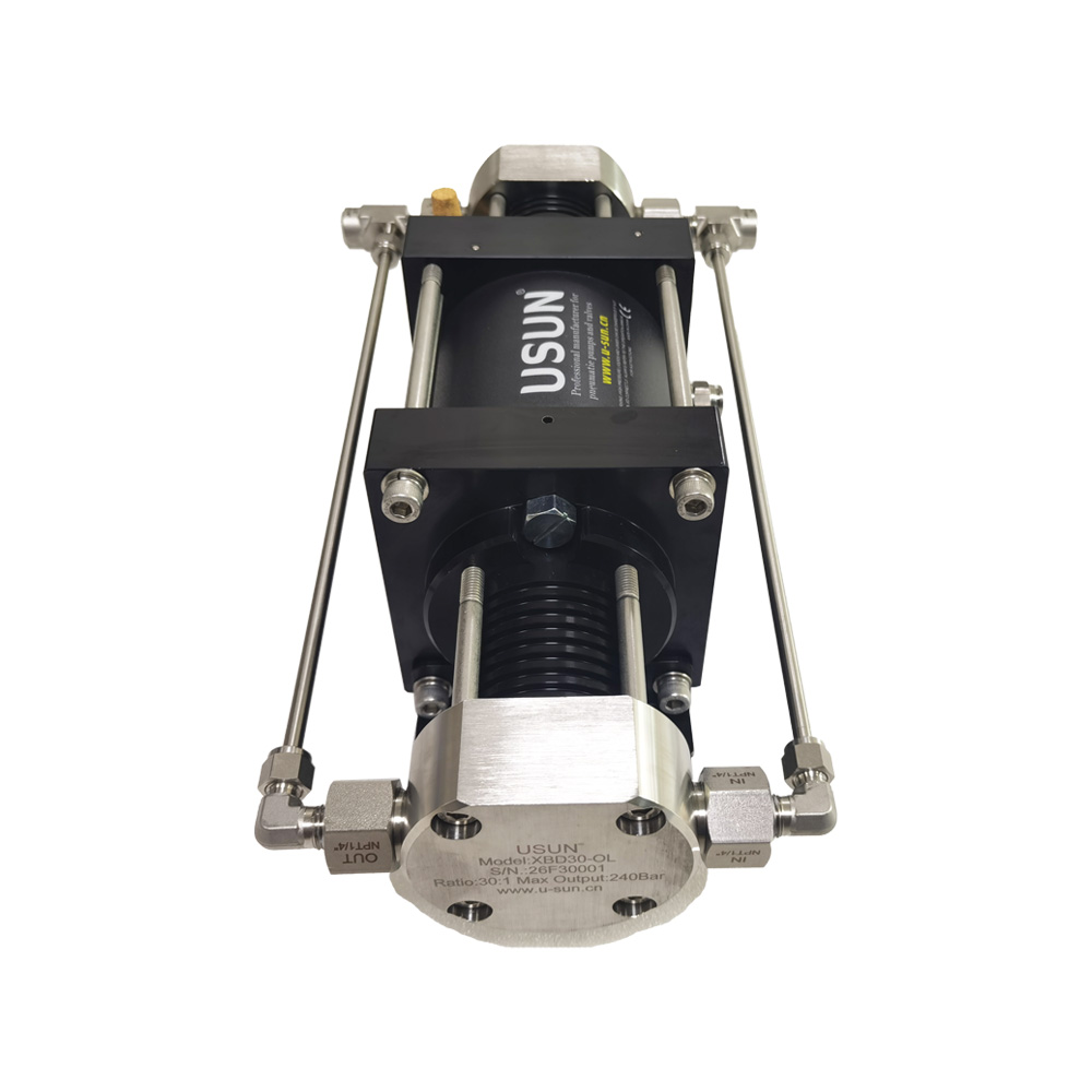 New Design USUN Model: XBD30-OL Mini Double Acting Pneumatic Driven Oxygen Gas Booster Pump for Diving Scuba