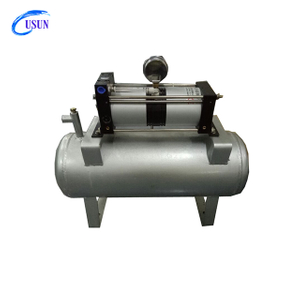 USUN Model:AB02-B 8-16 Bar output 100 MM driven cost effective air pressure booster pump with 20 L air tank and high pressure regulator 