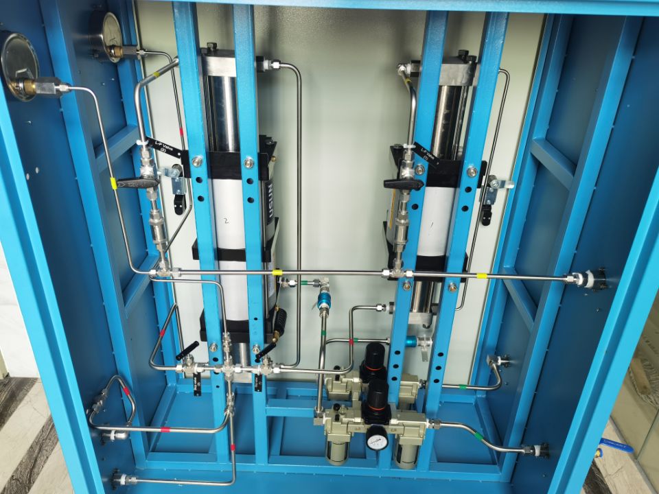 USUN Model:US-GBT/2GBT two stage dual air driven oxygen gas booster pump unit for refilling oxygen cylinder for PSA plant 