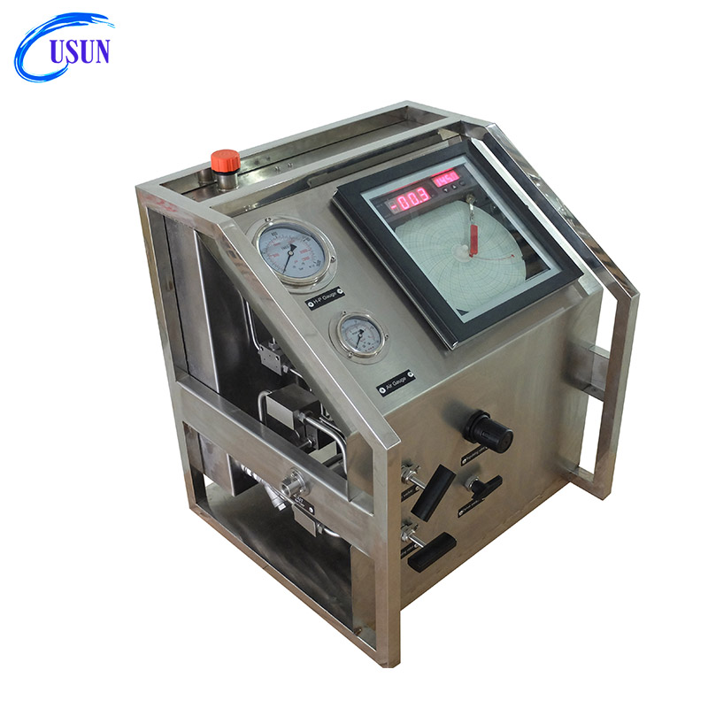 USUN Model:US-AT-C High pressure double action air driven hydraulic or oil pump system with circular chart recorder for oil and gas industry 