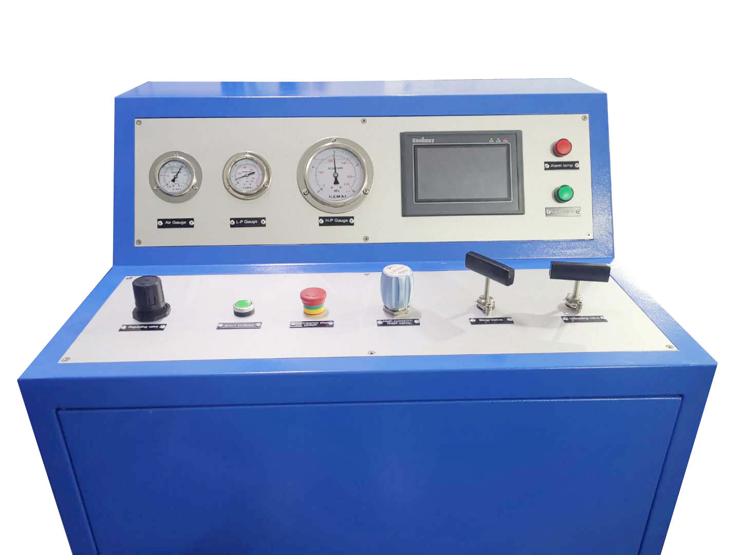USUN Model:US-GBT two stage movable gas booster pump station with PLC touch screen for products leakage testing 