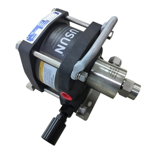 Hot sale USUN Model:AF10 middle size right angle type Air driven hydraulic pressure testing pump for sale 