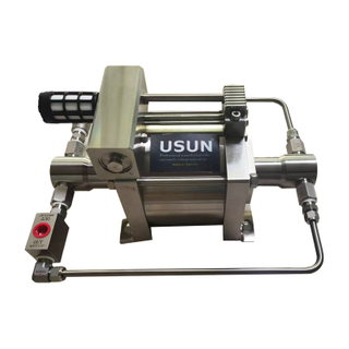 Customized USUN Model:AT28 Stainless Steel 316 Drive 100-200 Bar Output High Pressure Pipeline Pneumatic Driven Hydro Test Pump for Hose Or Tubes