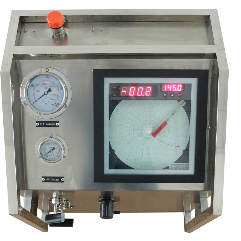 USUN Model:US-AT-C High pressure double action air driven hydraulic or oil pump system with circular chart recorder for oil and gas industry 