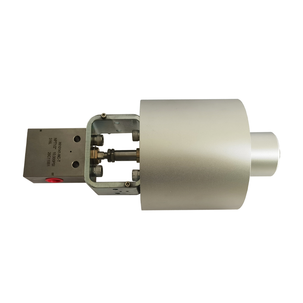 USUN Model : HI10141-NC-T 10K Psi 2-Way Straight Normally Closed Sent Air Operated Needle Valve with NPT1/2 Female Thread