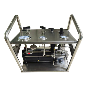 USUN Model:US-2GB150 160mm Driven Double Head Driven Single Action High Pressure Nitrogen Gas Booster Pump System for Valve Testing 