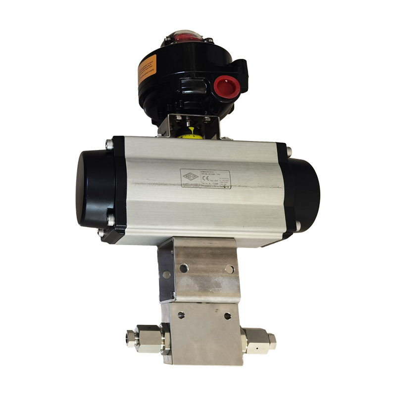 USUN Model:20BV-MF6A High Pressure 20K PSI Stainless Steel 316 Pneumatic Control Ball Valve with MF6 Ports