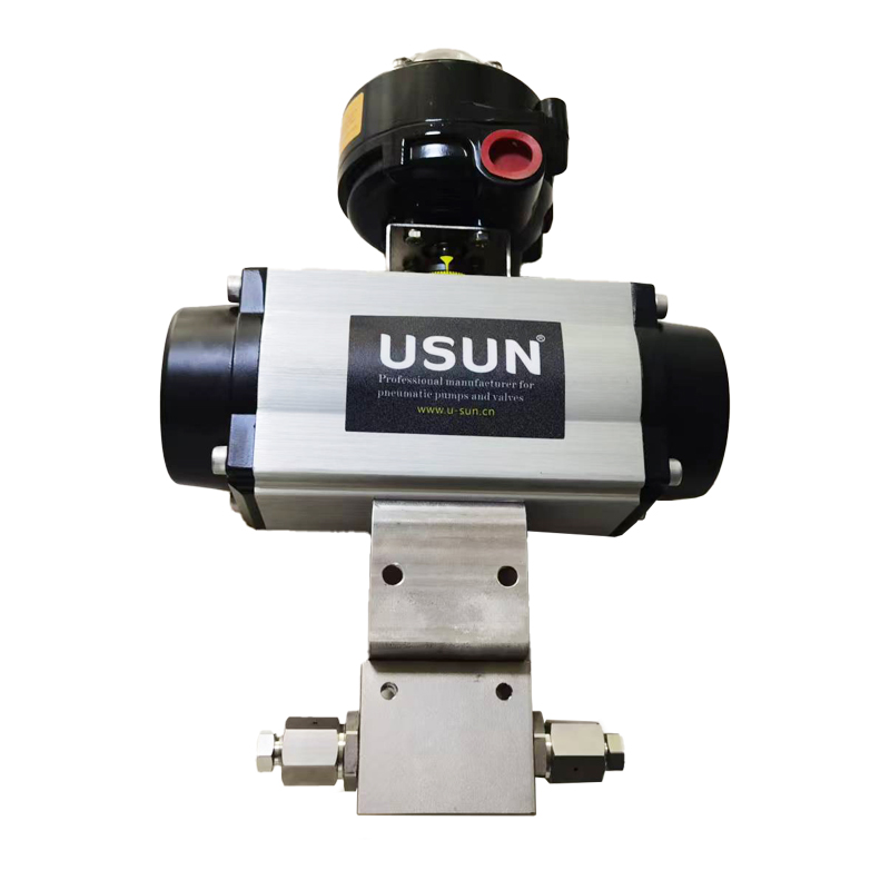 USUN Model:20BV-MF6A High Pressure 20K PSI Stainless Steel 316 Pneumatic Control Ball Valve with MF6 Ports