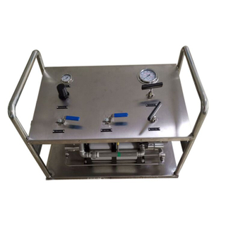 USUN Model:WS-2AT High flow stainless steel frame air driven hydraulic pressure testing pump system with valves and fittings and gauges 